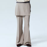 BOOTCUT LAYERED PANTSKIRT_BLACK