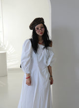 off-shoulder pocket maxi long dress