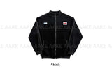 BOUCLE PATCH TRACK ZIP-UP