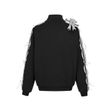 13DE MARZO Bear Lacy Knot Zip Sweatshir