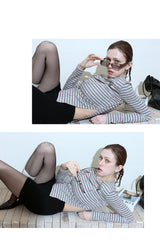 レトロアシンメトリックトップ_MELANGE GREY