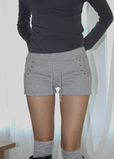 SQUARE STUD MINI SHORTS