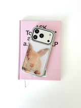 BABY BUNNY PINK Silver Epoxy Case