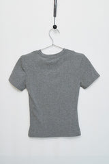 リボンプリンティングTシャツ (グレー)