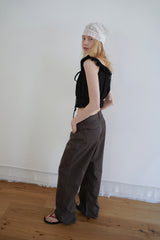 Pure frill blouse_black