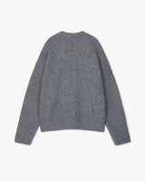 BEANIE SET OVERSIZED KNIT (GREY)