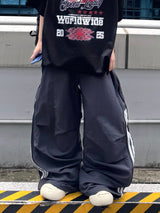 half track side zipper pants