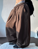 HOT COLORING CURVE BALLOON PANTS ❣🤎🩶🖤4COLOR