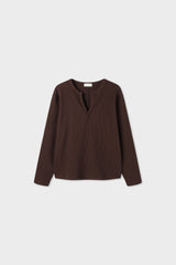 Macca waffle henley neck