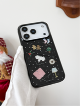 ウィンター ホーム コラージュ ブラック マグセーフiPhone ケース