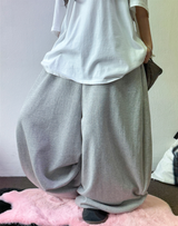 10000 ソルドアウト 🤍 コリアン / S-XL 🤍 ベーシックバルーンジョガーワイドロングパンツ🤍🩶 - 2 カラーズ