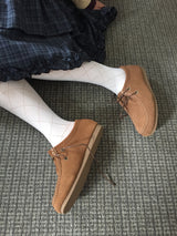 Teal Stitch Suede Loafers (3color)