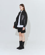 Vegan Leather Minimal Jacket_Black