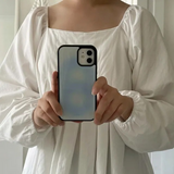 フォッグ ビンテージスカイブルー グラディエントエポキシバンパー スマホケース