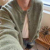 ALPACA ROUND KNIT CARDIGAN