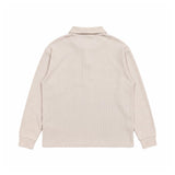 Lena Number Nine Waffle Polo Tee