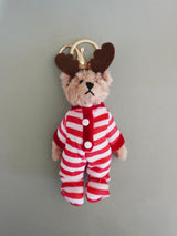 Christmas Teddy Bear Keyring - Baby Rudolf