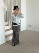 SHEER BUTTON HENLEY TOP
