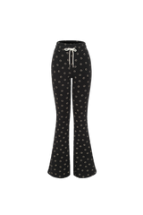 smile winter boot cut pants black