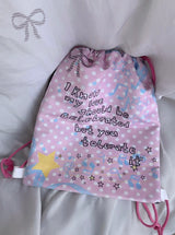 Light Pink Drawstring Bag