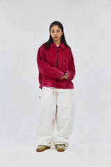 LOGO COTTON SUPER WIDE PANTS - WHITE