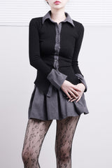 Wesson color blocking golf skirt