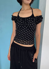 SHIRRING DOT 2-WAY TOP