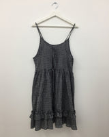 Backless plaid one-piece (2color)