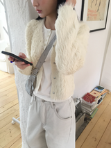 エイパークロップスナップファーカーディガン（2c）