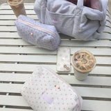 Rosebud Waffle Pouch - WHITE