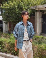 Pogny Crinkle Check Shirt