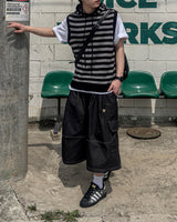 Circular Belt Stitch Cargo Bermuda