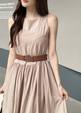 Keds Sleeveless Flare Long One Piece (Belt Set)