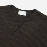 Waffle Crop Long Sleeve Tee