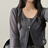 Lottie span two-button cardigan