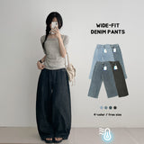 [3 Length ✨S-3XL] Summer Cool 🧊 Denim Wide Pants (4 colors)