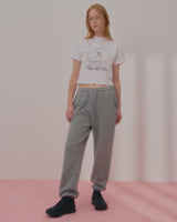 ハートラビットクロップTシャツ-WHITE
