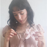 Ribbon wallet_dot pink
