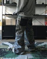 DN camo color combination denim pants (1C)
