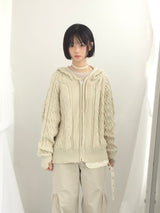 Two Way Cozy Textured Knit Hood