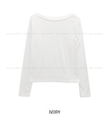 [U-BASIC] Glee Basic Brushed Boat Neck Long Sleeve