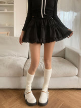 Mellow Frill Banding A-Line Mini Skirt (2 Colors)
