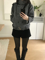 Mate High Neck Double Jacket (2 colors)
