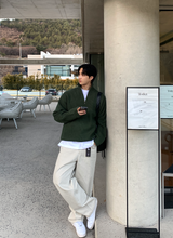 All Day High Neck Modal Semi-Zip-Up Knit