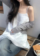 #Mood Cable Lettering Embroidery Round Cardigan (6color)