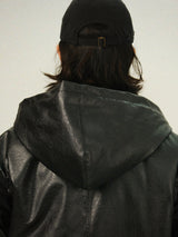 MT Hoody Leather Bomber Padding