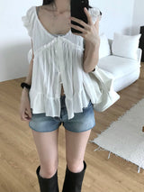 Grace Frill Blouse (2 colors)