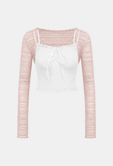 Arielle Lace Ribbon Top Set