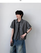 オファーストライプクロップドシャツ