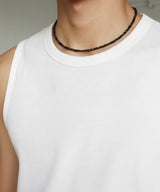 Men’s black beaded necklace_CLEF Pulse NEC
